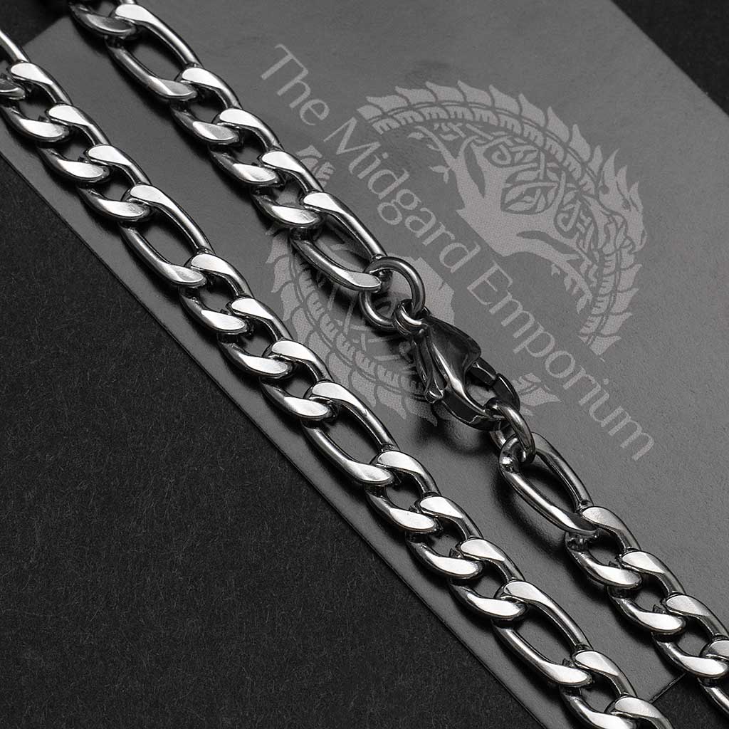 Stainless Steel Figaro Chain Necklace