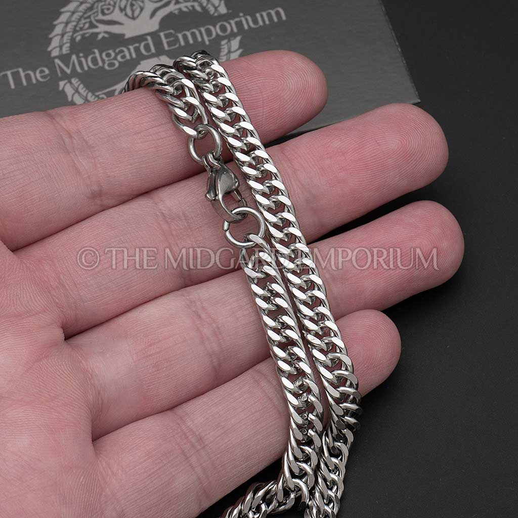 5mm Double Link Curb Necklace Stainless Steel