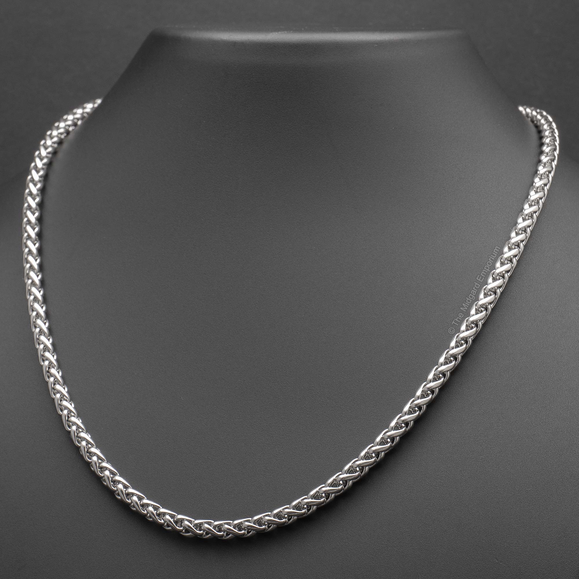 4mm Stainless Steel Wheat Chain Necklace - The Midgard Emporium