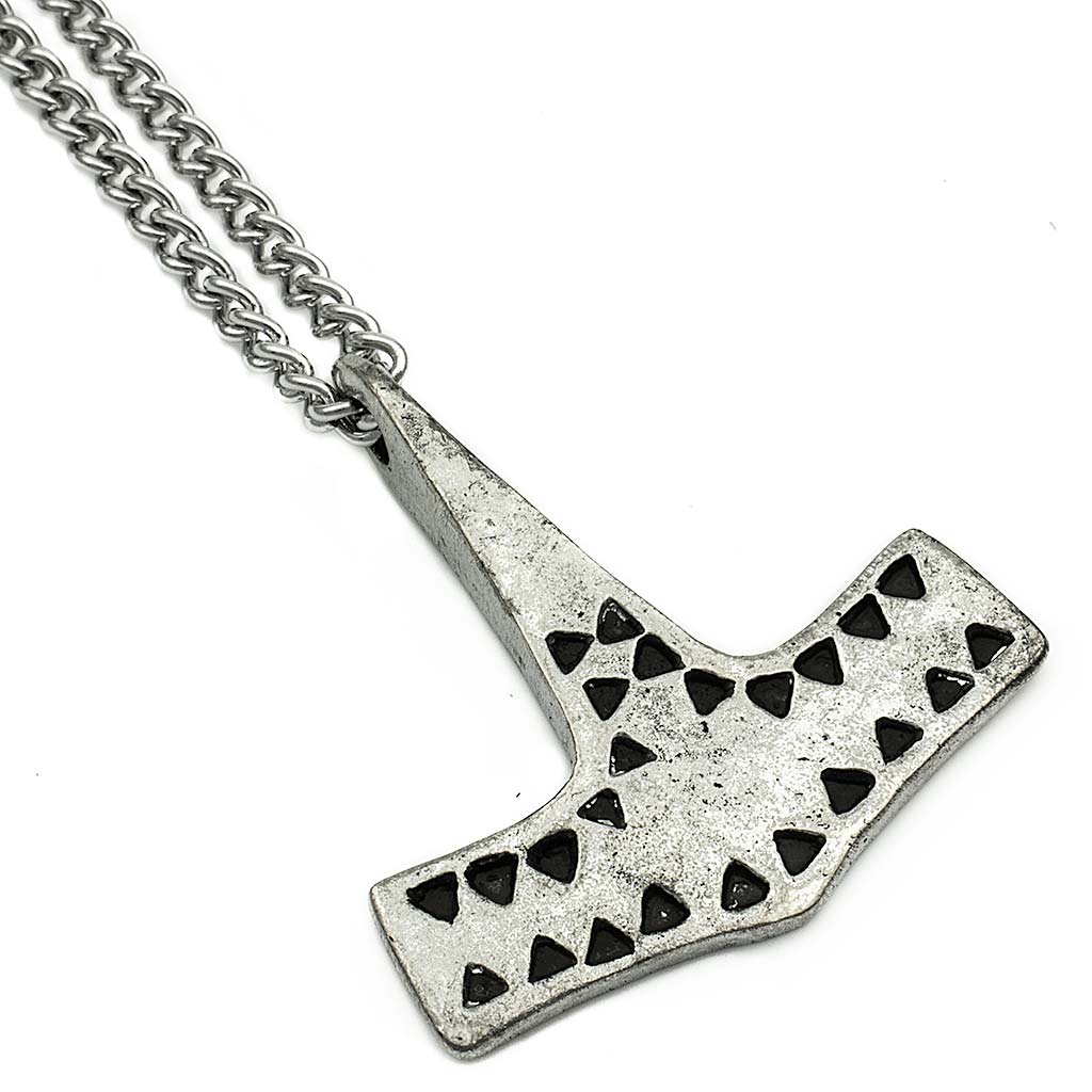 Pewter Viking Thors Hammer Necklace