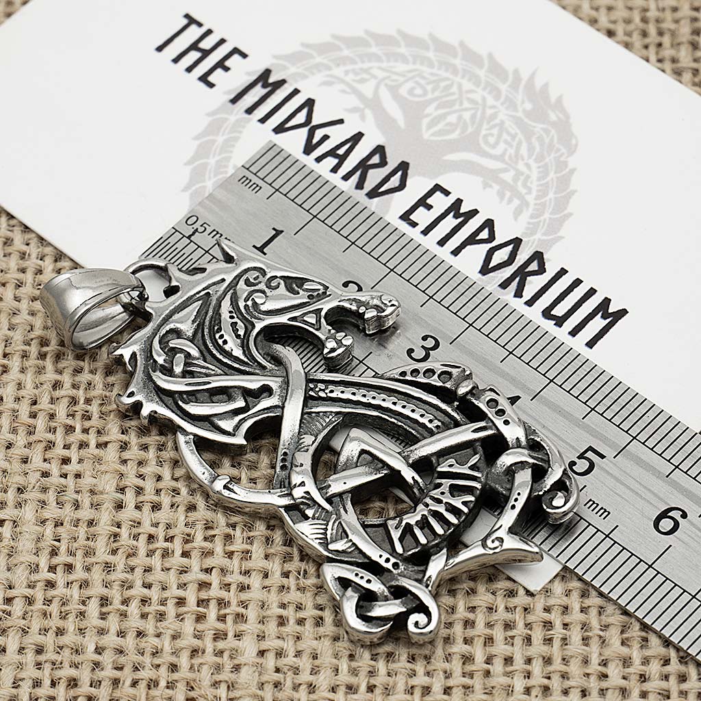 Stainless Steel Viking Wolf Necklace