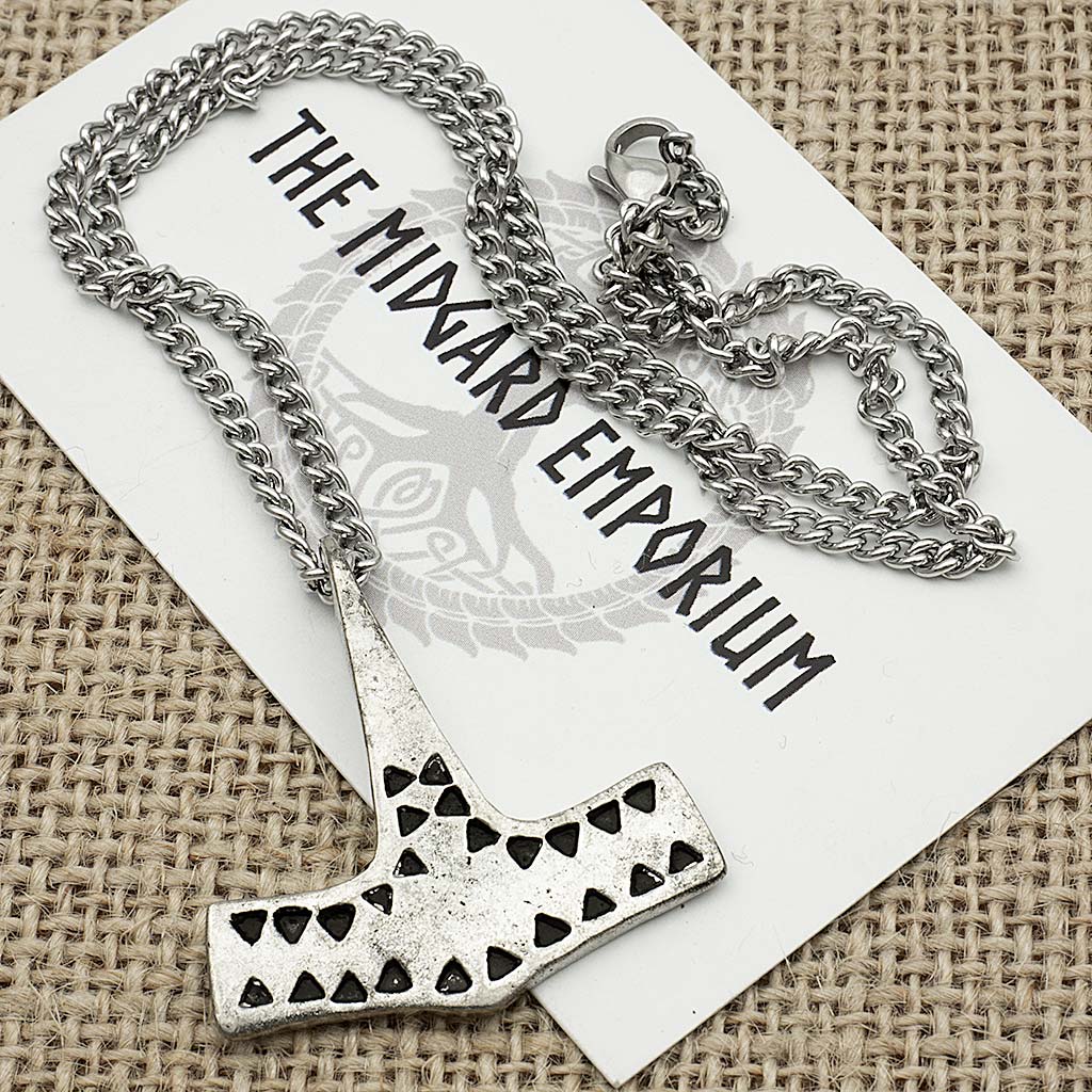 Pewter Viking Thors Hammer Necklace - The Midgard Emporium