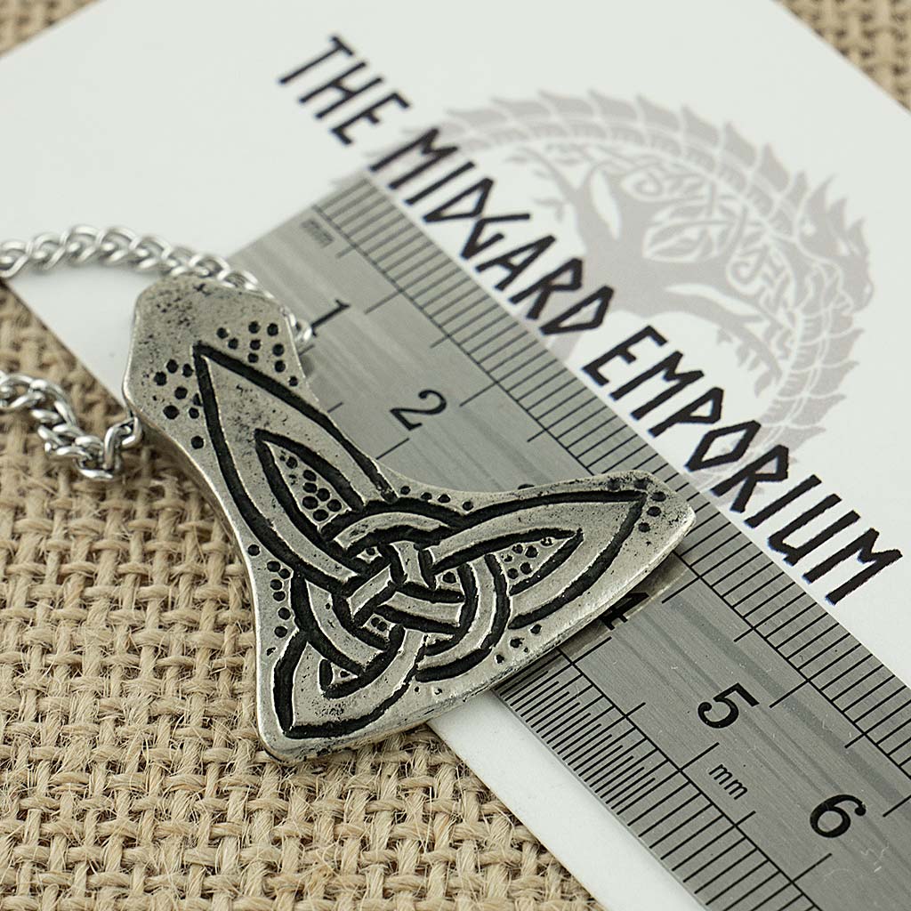 Pewter Viking Axe Head Necklace