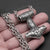 Stainless Steel Viking Wolf Thors Hammer Necklace