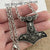 Stainless Steel Viking Raven Thors Hammer Necklace - The Midgard Emporium